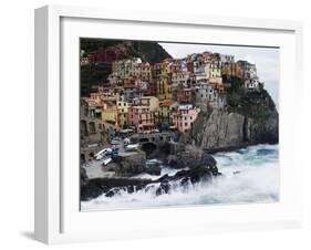 Clifftop Village of Manarola, Cinque Terre, UNESCO World Heritage Site, Liguria, Italy, Europe-Christian Kober-Framed Photographic Print