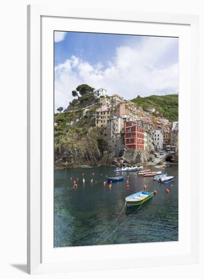 Clifftop Village of Riomaggiore, Cinque Terre, UNESCO World Heritage Site, Liguria, Italy, Europe-Gavin Hellier-Framed Photographic Print