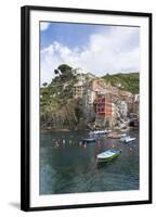 Clifftop Village of Riomaggiore, Cinque Terre, UNESCO World Heritage Site, Liguria, Italy, Europe-Gavin Hellier-Framed Photographic Print