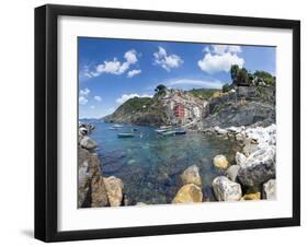 Clifftop Village of Riomaggiore, Cinque Terre, UNESCO World Heritage Site, Liguria, Italy, Europe-Gavin Hellier-Framed Photographic Print