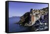 Clifftop Village of Riomaggiore, Cinque Terre, UNESCO World Heritage Site, Liguria, Italy, Europe-Gavin Hellier-Framed Stretched Canvas