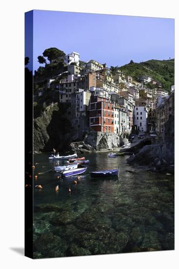 Clifftop Village of Riomaggiore, Cinque Terre, UNESCO World Heritage Site, Liguria, Italy, Europe-Gavin Hellier-Stretched Canvas