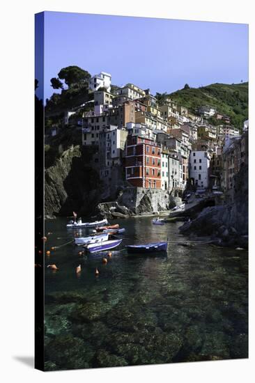 Clifftop Village of Riomaggiore, Cinque Terre, UNESCO World Heritage Site, Liguria, Italy, Europe-Gavin Hellier-Stretched Canvas