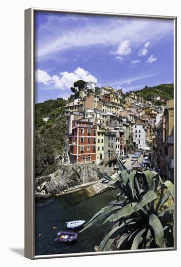 Clifftop Village of Riomaggiore, Cinque Terre, UNESCO World Heritage Site, Liguria, Italy, Europe-Gavin Hellier-Framed Photographic Print