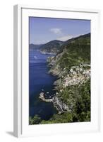 Clifftop Village of Riomaggiore, Cinque Terre, UNESCO World Heritage Site, Liguria, Italy, Europe-Gavin Hellier-Framed Photographic Print