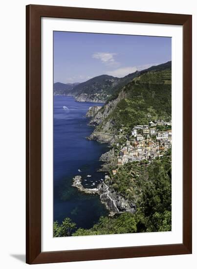 Clifftop Village of Riomaggiore, Cinque Terre, UNESCO World Heritage Site, Liguria, Italy, Europe-Gavin Hellier-Framed Photographic Print