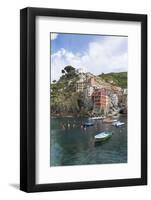 Clifftop Village of Riomaggiore, Cinque Terre, UNESCO World Heritage Site, Liguria, Italy, Europe-Gavin Hellier-Framed Photographic Print