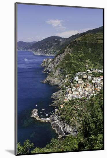 Clifftop Village of Riomaggiore, Cinque Terre, UNESCO World Heritage Site, Liguria, Italy, Europe-Gavin Hellier-Mounted Photographic Print