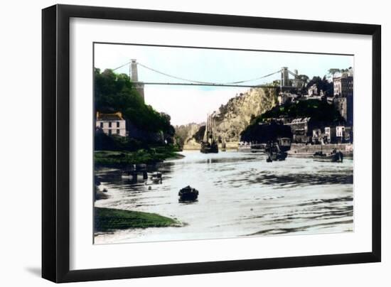 Clifton Suspension Bridge, Bristol, 1926-null-Framed Giclee Print