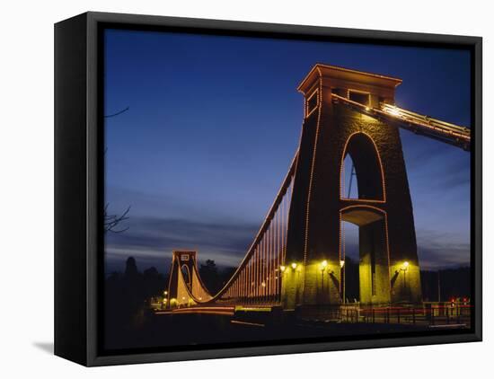 Clifton Suspension Bridge, Bristol, Avon, England, UK, Europe-Charles Bowman-Framed Stretched Canvas