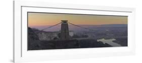 Clifton Suspension Bridge, Dawn, December-Tom Hughes-Framed Giclee Print