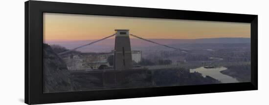 Clifton Suspension Bridge, Dawn, December-Tom Hughes-Framed Giclee Print