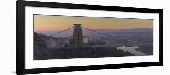 Clifton Suspension Bridge, Dawn, December-Tom Hughes-Framed Giclee Print