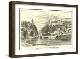 Clifton Suspension Bridge, from Ashton Meadow-null-Framed Giclee Print