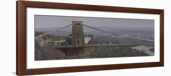 Clifton Suspension Bridge, Overcast, February-Tom Hughes-Framed Giclee Print