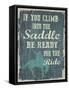 Climb in the Saddle-Erin Clark-Framed Stretched Canvas