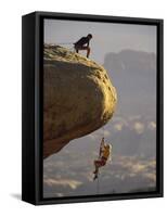 Climber Dangling-null-Framed Stretched Canvas