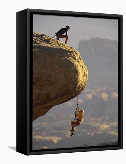 Climber Dangling-null-Framed Stretched Canvas