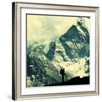 Climber in Himalayan Mountain,Ama Dablan,Nepal-Andrushko Galyna-Framed Photographic Print