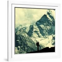 Climber in Himalayan Mountain,Ama Dablan,Nepal-Andrushko Galyna-Framed Photographic Print