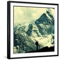 Climber in Himalayan Mountain,Ama Dablan,Nepal-Andrushko Galyna-Framed Photographic Print