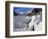 Climber, Mer De Glace Glacier, Mont Blanc Range, Chamonix, French Alps, France-Christian Kober-Framed Photographic Print