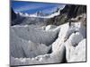 Climber, Mer De Glace Glacier, Mont Blanc Range, Chamonix, French Alps, France-Christian Kober-Mounted Photographic Print