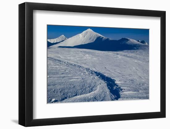 Climber on a Wind Swept Ridge; Rocky Mountains, Montana-Steven Gnam-Framed Photographic Print