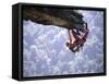 Climber on Edge of Rock, USA-Michael Brown-Framed Stretched Canvas