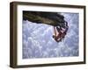 Climber on Edge of Rock, USA-Michael Brown-Framed Premium Photographic Print