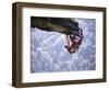 Climber on Edge of Rock, USA-Michael Brown-Framed Photographic Print