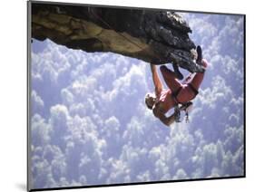 Climber on Edge of Rock, USA-Michael Brown-Mounted Photographic Print