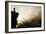 Climber on Kala Pattar Peak (5545M) with Buddhist Prayer Flags at Sunset, Nepal, Himalaya-Enrique Lopez-Tapia-Framed Photographic Print