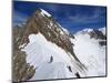 Climber on Snow Ridge, Aiguille De Bionnassay on the Route to Mont Blanc, French Alps, France-Christian Kober-Mounted Photographic Print