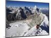 Climber on Summit Ridge of Island Peak, Solu Khumbu Everest Region, Sagarmatha National Park-Christian Kober-Mounted Photographic Print