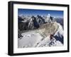 Climber on Summit Ridge of Island Peak, Solu Khumbu Everest Region, Sagarmatha National Park-Christian Kober-Framed Photographic Print