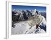 Climber on Summit Ridge of Island Peak, Solu Khumbu Everest Region, Sagarmatha National Park-Christian Kober-Framed Photographic Print