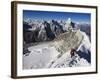 Climber on Summit Ridge of Island Peak, Solu Khumbu Everest Region, Sagarmatha National Park-Christian Kober-Framed Photographic Print