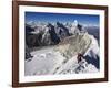 Climber on Summit Ridge of Island Peak, Solu Khumbu Everest Region, Sagarmatha National Park-Christian Kober-Framed Photographic Print