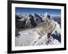 Climber on Summit Ridge of Island Peak, Solu Khumbu Everest Region, Sagarmatha National Park-Christian Kober-Framed Photographic Print