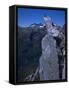 Climber on the Summit of a Rock Tower, Chile-Pablo Sandor-Framed Stretched Canvas