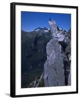 Climber on the Summit of a Rock Tower, Chile-Pablo Sandor-Framed Photographic Print