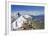 Climber on the Summit of the Matterhorn, 4478M, Zermatt, Valais, Swiss Alps, Switzerland, Europe-Christian Kober-Framed Photographic Print