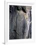 Climber Perched on Large Rock Wall, Madagascar-Michael Brown-Framed Photographic Print