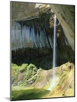 Climber Rappels into Alcove, Calf Creek Falls, Grand Staircase-Escalante National Monument, Utah-Scott T. Smith-Mounted Photographic Print