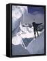 Climber Scaling the Khumbu Ice Fall, Nepal-Michael Brown-Framed Stretched Canvas