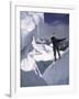 Climber Scaling the Khumbu Ice Fall, Nepal-Michael Brown-Framed Photographic Print