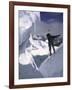 Climber Scaling the Khumbu Ice Fall, Nepal-Michael Brown-Framed Photographic Print