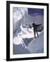 Climber Scaling the Khumbu Ice Fall, Nepal-Michael Brown-Framed Photographic Print