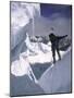 Climber Scaling the Khumbu Ice Fall, Nepal-Michael Brown-Mounted Photographic Print
